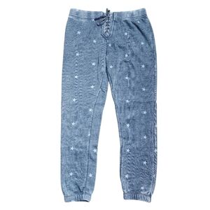 Vintage Havana Star-Patterned Blue Joggers